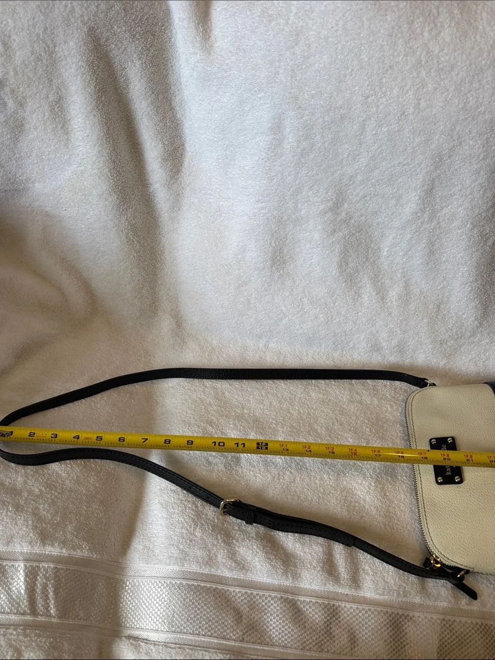 kate spade Two-Tone Black and Cream Pebble Leather Crossbody